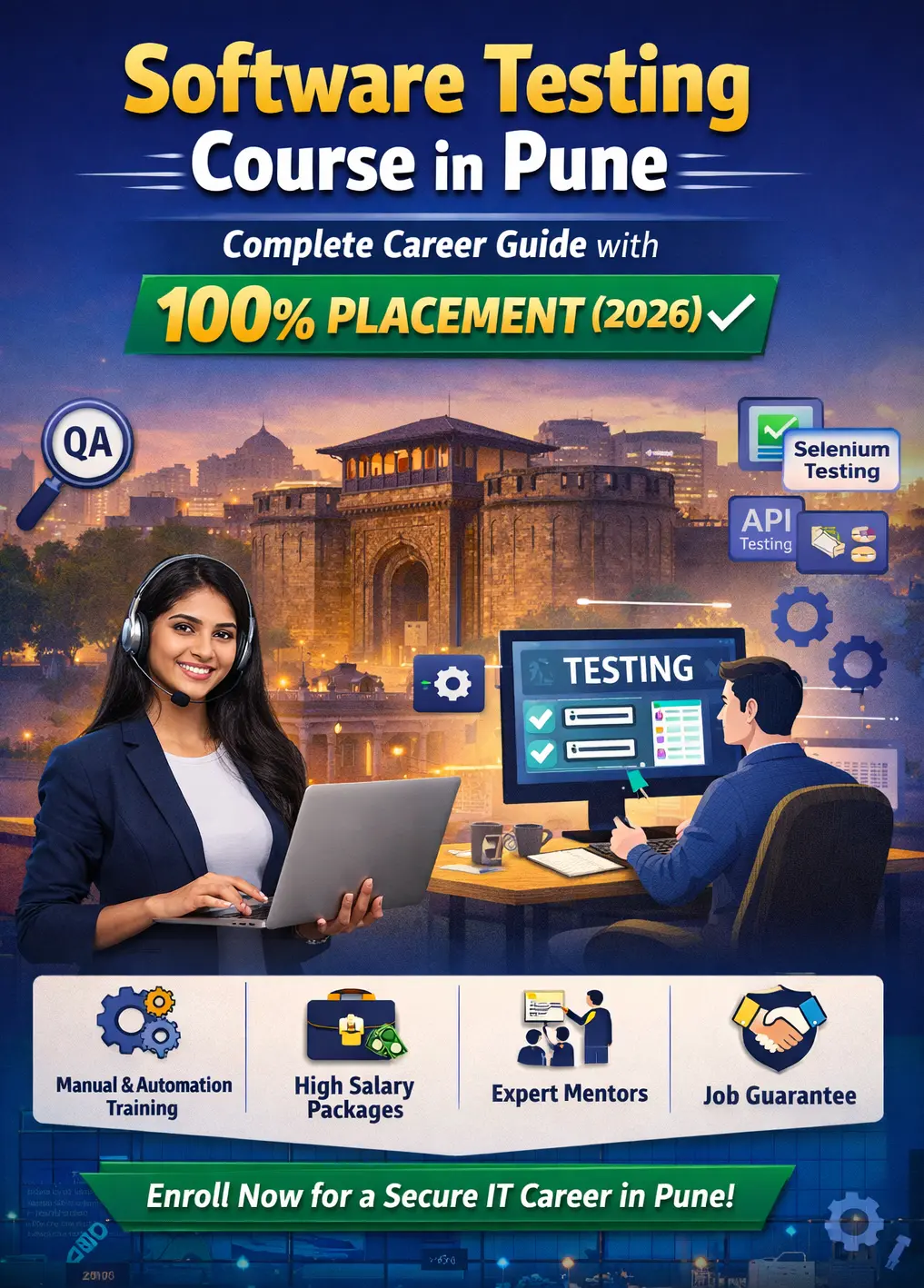 Complete Guide to Software Testing Course in Pune, software testing course in Pune at Karve Nagar by Cyber Success with 100% placement assistance and live project training