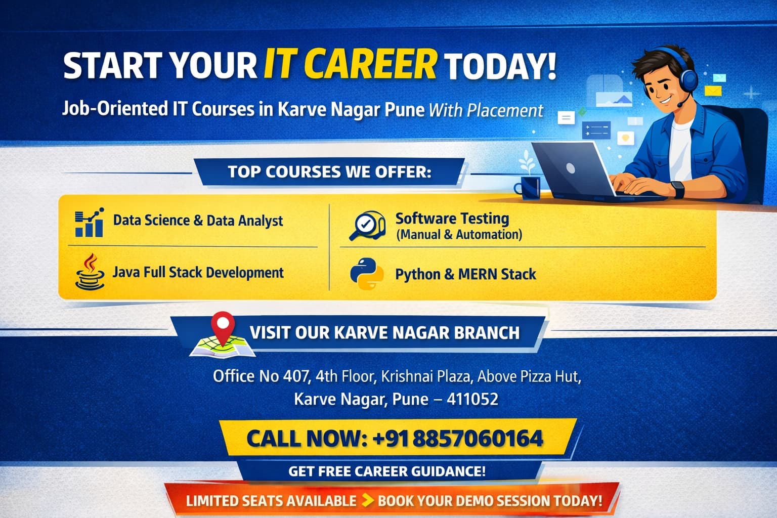 Best IT courses in Karve Nagar Pune with placement including data science, software testing and java full stack at Cyber Success