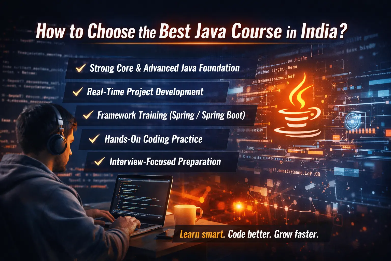 How to choose the best Java course in India with placement support, live projects and industry-oriented training