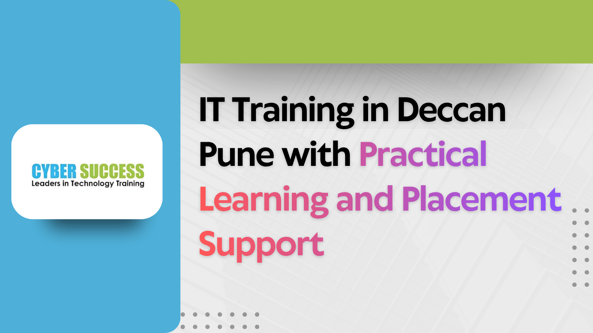 IT Training in Deccan Pune with Practical Learning and Placement Support