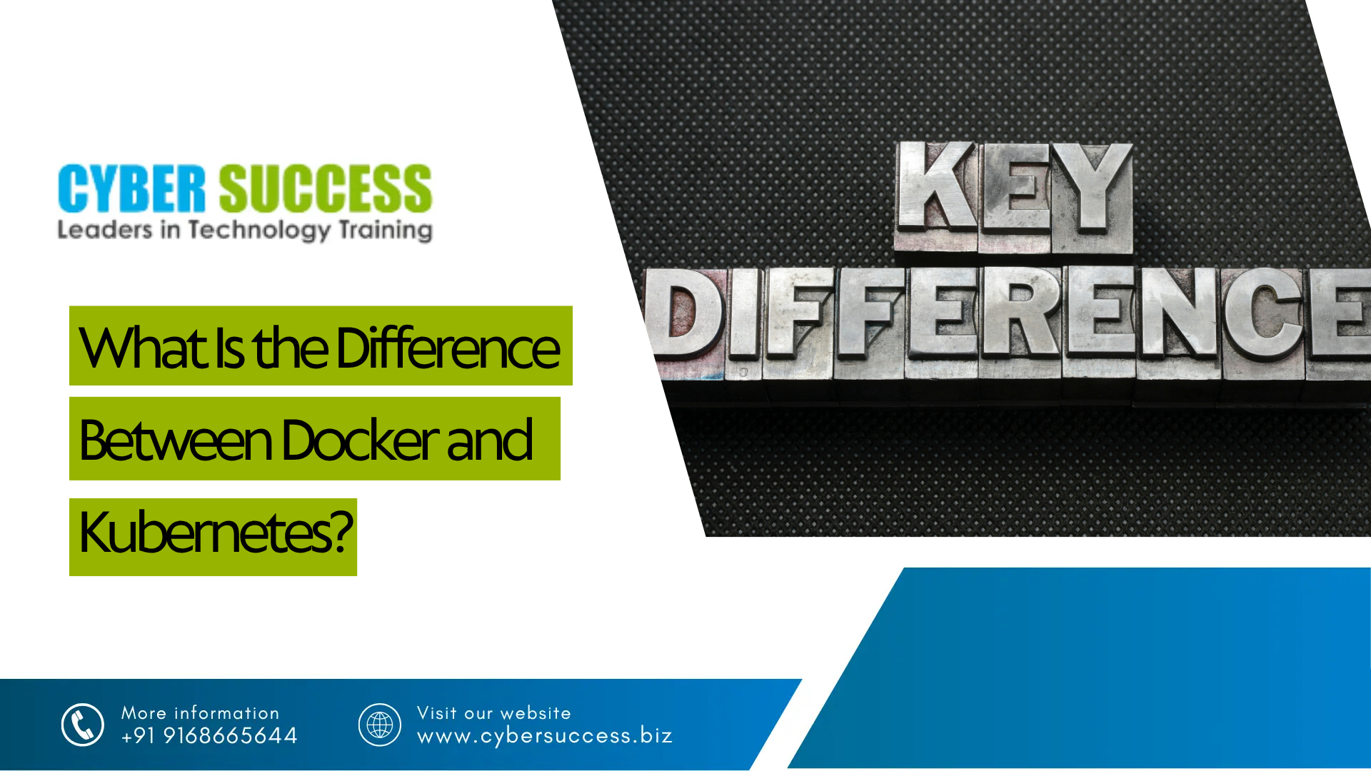 Difference between Docker and Kubernetes for containerized application management.