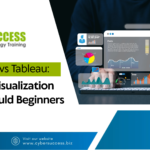 Power BI vs Tableau comparison showing data visualization tools for beginners.