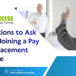Student asking a question during a classroom session about choosing the right Pay After Placement training institute.