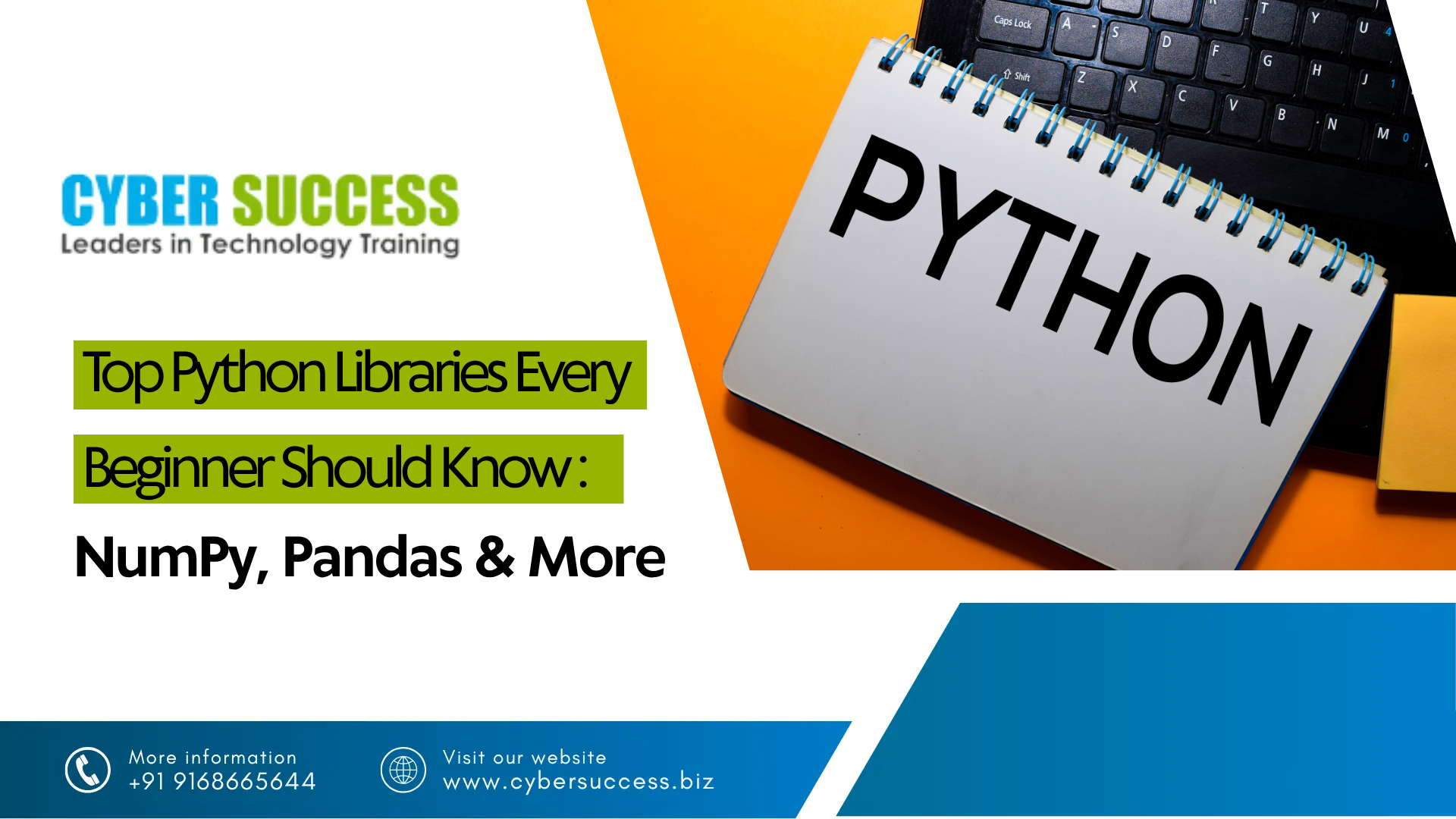 Top Python libraries for beginners including NumPy and Pandas