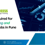 Cyber Success graphic highlighting the skills required for accounting and finance jobs in Pune in 2026, with financial charts, graphs, and a calculator.