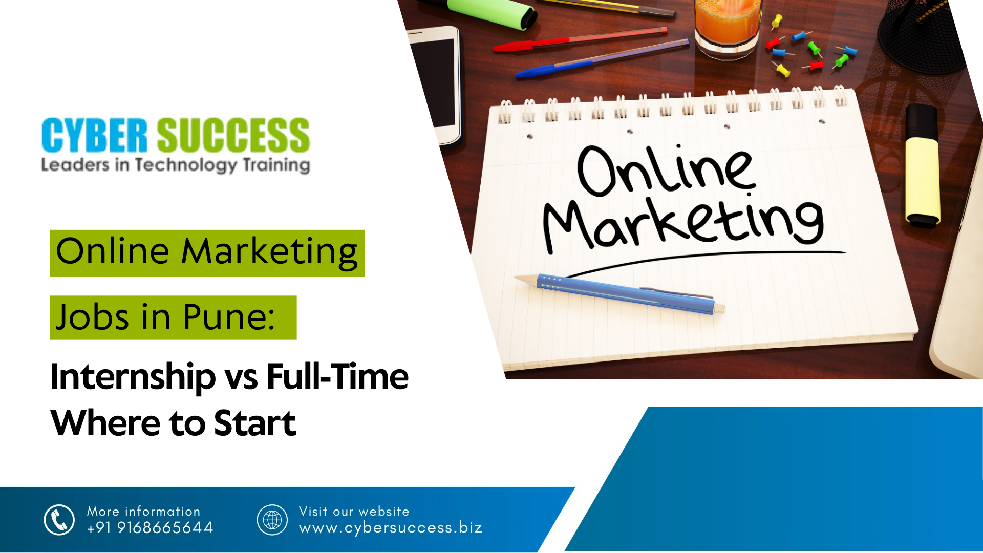 Online Marketing Jobs in Pune – Internship vs Full-Time Career Guide by Cyber Success